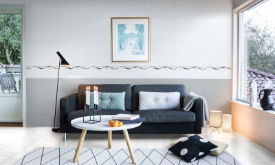 Ngôi nhà sang – bền – đẹp với mẫu gạch ốp tường phòng khách đẹp