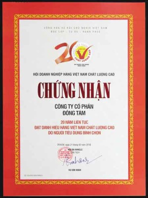 Gạch Đồng Tâm đạt danh hiệu Hàng Việt Nam lần thứ 20