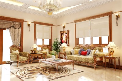 Cách trang trí phòng khách theo phong cách cổ điển