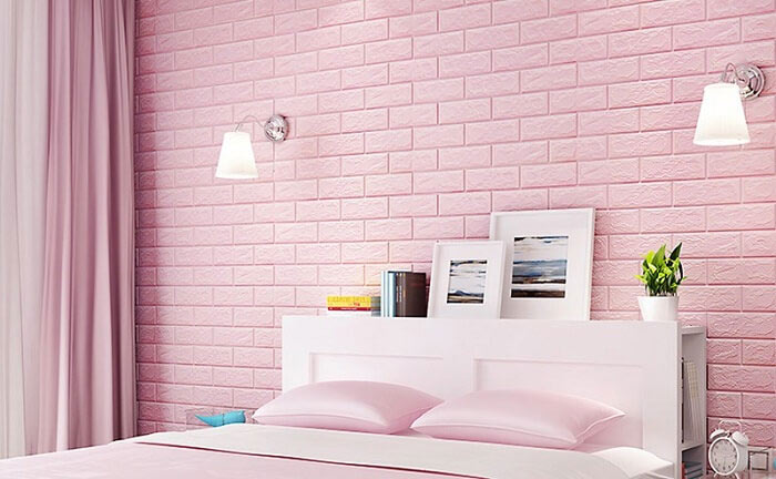 Trang trí phòng ngủ bằng xốp dán tường đơn giản mà đẹp mê ly