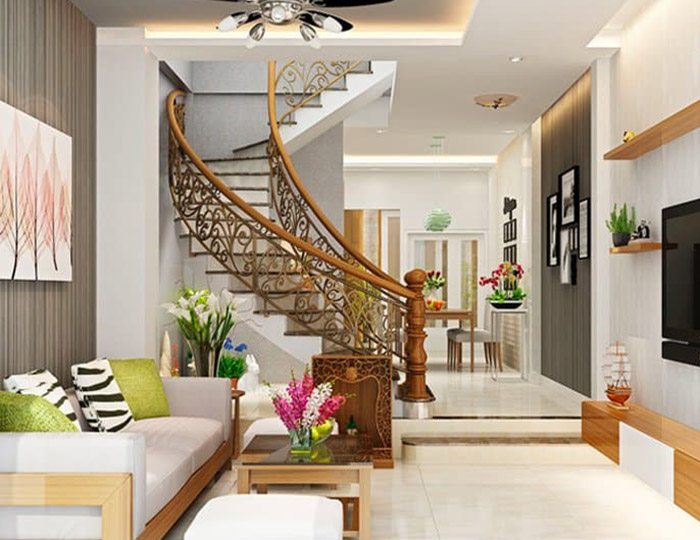 Top 35 Mẫu thiết kế nội thất phòng khách nhà ống đẹp 2022