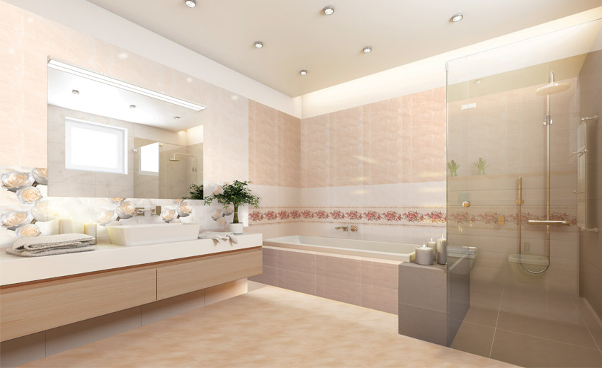 Ảnh gạch lát phòng tắm Đồng Tâm thiết kế hiện đại và sang trọng