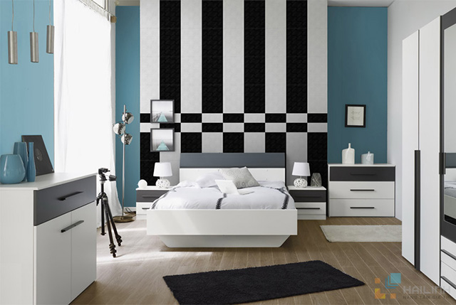 Gạch ốp tường phòng ngủ BST BLACK&WHITE