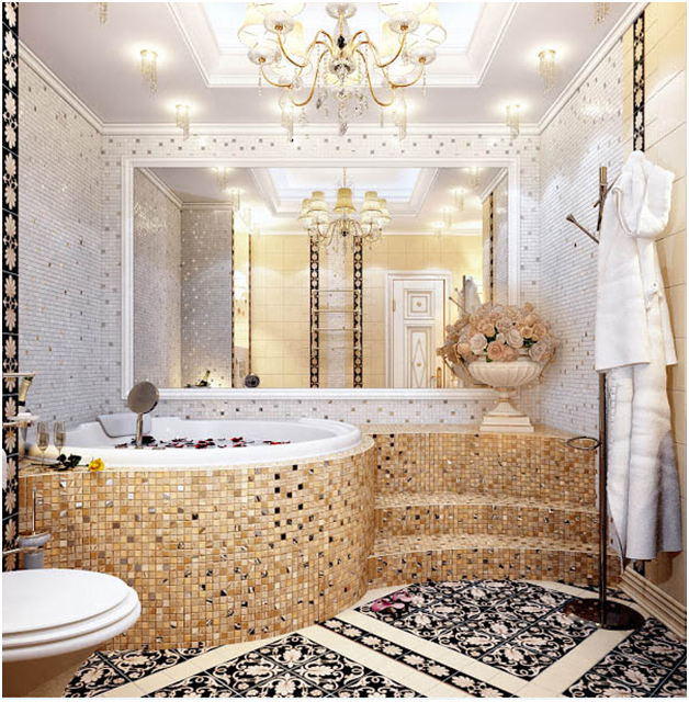 Gạch Mosaic Đồng Tâm ốp lát phòng tắm trở nên vi diệu