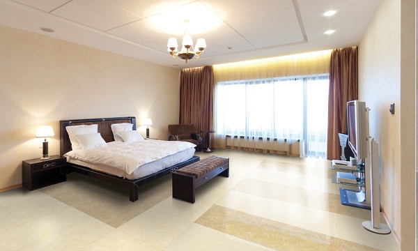 Gạch lát nền phòng ngủ Đồng Tâm 6060BINHTHUAN001 mang lại không gian phòng ngủ đẹp mắt và khác biệt