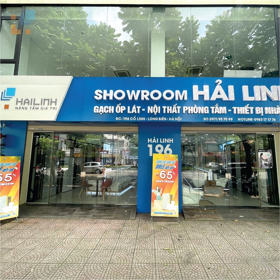 khong gian ban ngoai showroom hai linh tai co linh