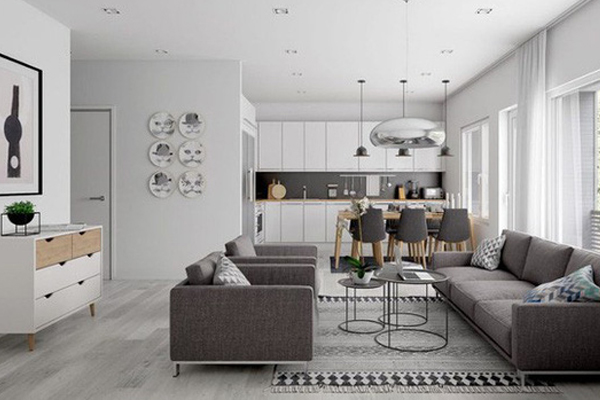 2 mau phong khach lien bep 20m2 1