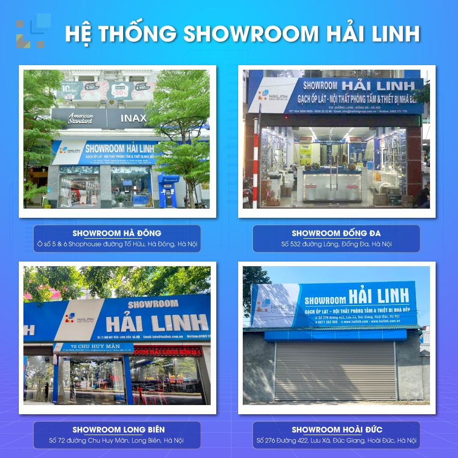 hệ thống showroom hải linh