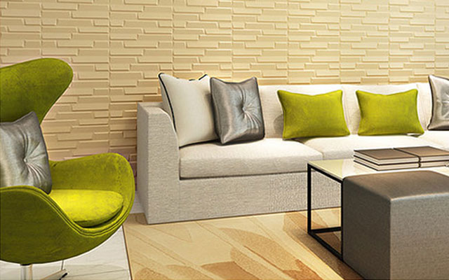 Phối gạch lát nền với gạch dán tường bằng giấy màu vàng 6 cach phoi mau gach lat nen va gach dan tuong