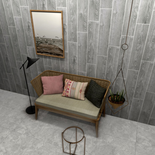 Gach Dong Tam 2080WOOD008 op tuong phong khach