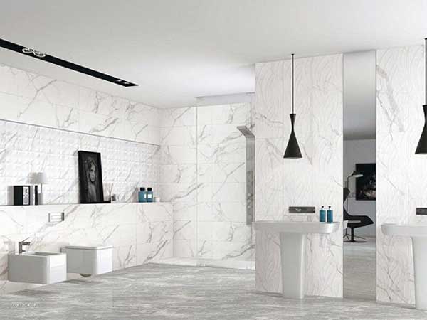 Gạch ốp tường 30x60 màu trắng phù hợp với không gian nào