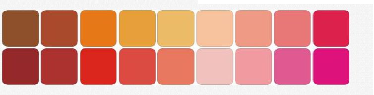 Bảng màu sắc tương sinh với mệnh Hỏa chon gach lat nen cho nguoi menh hoa 1