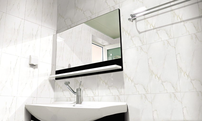 Phòng mẫu gạch ốp tường nhà tắm Đồng Tâm 2540CARARAS001 gach dong tam 2525cararas001 phong mau