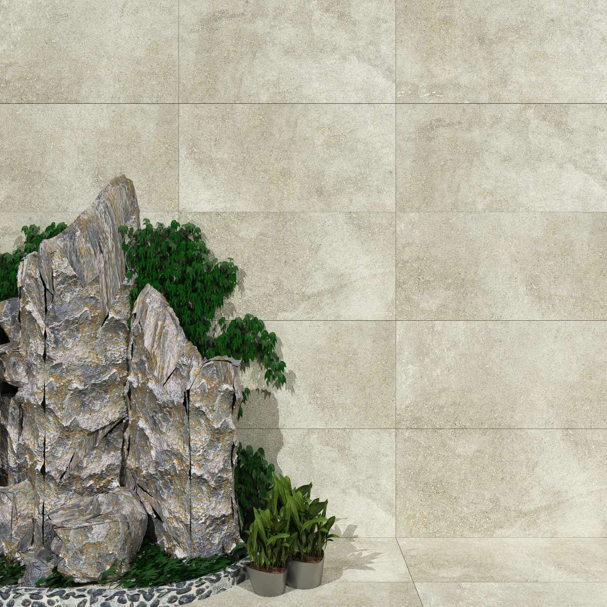 Gạch ốp tường phòng khách vân xi măng Đồng Tâm 3060HOANGLIENSON003