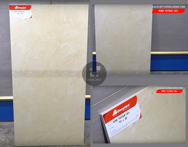 Gạch Đồng Tâm 4080TAYBAC001 chụp tại showroom Hải Linh