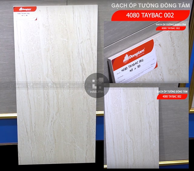 Hình ảnh thực tế gạch Đồng Tâm 4080TAYBAC002 tại showroom Hải Linh