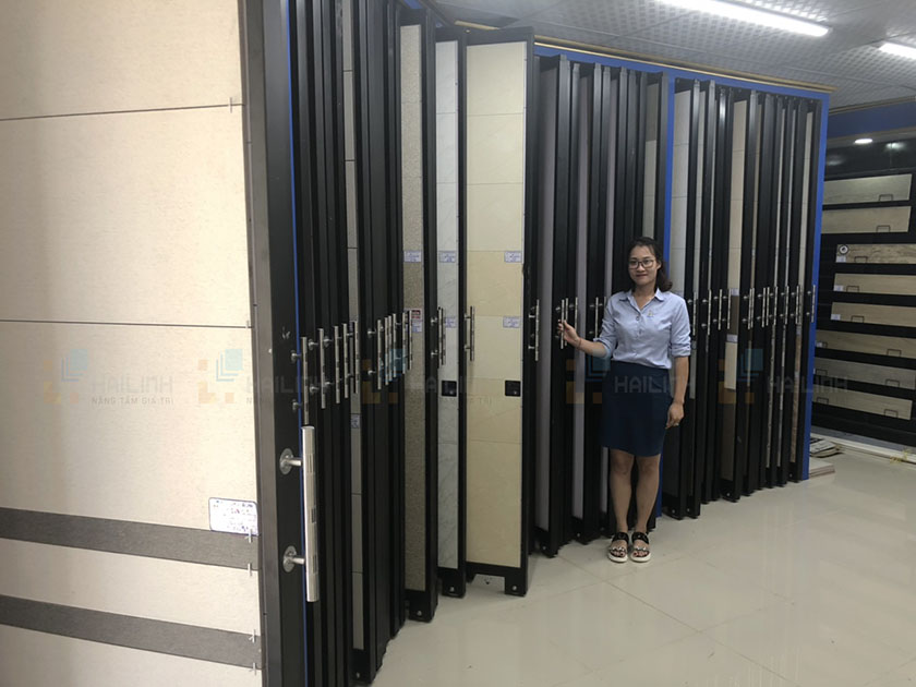 gạch lát nền 40x40 Đồng Tâm tại showroom hải Linh gach lat nen 40x40 cho nha mai bang nong thon 2
