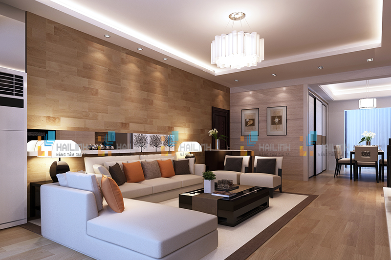 gạch ốp tường phòng khách