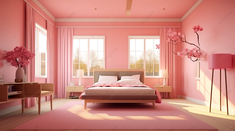 gach op tuong phong ngu mau hong 10