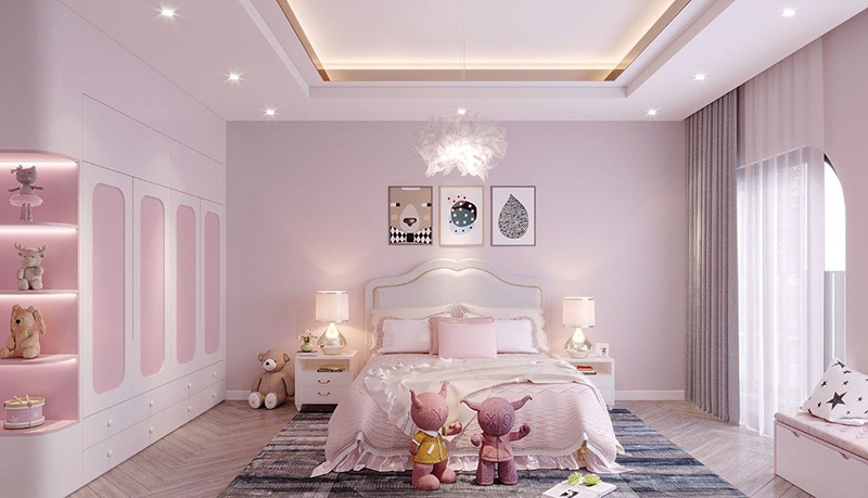 gach op tuong phong ngu mau hong