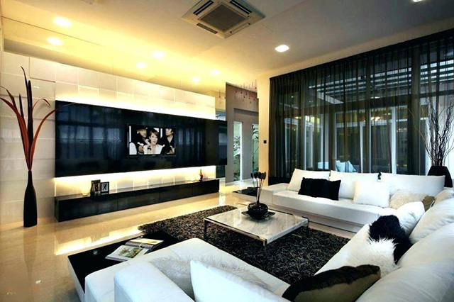 Gạch ốp tường phòng khách phoi mau gach op tuong phong khach