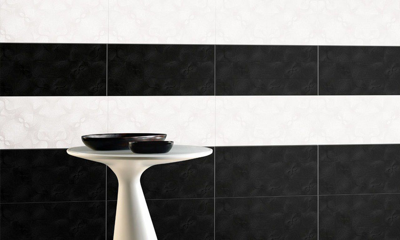 phòng mẫu gạch đồng tâm 2560 black white 2