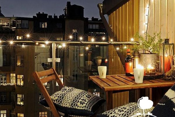 Ban cong phong cach cafe